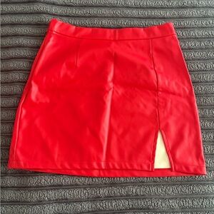 SHEIN Vibrant Red Pencil Skirt